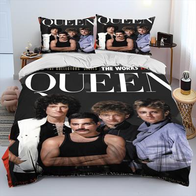 Freddie Mercury Queen-Rock-Band Comforter Bedding SetDuvet Cover Bed Set Quilt Cover PillowcaseKing Queen Size Bedding Set