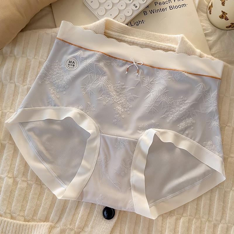 Übergröße Damen Sommer Dünn Neu Leichter Luxus Neu Chinesisch Hohe Taille Verlängerter Schritt Unterwäsche