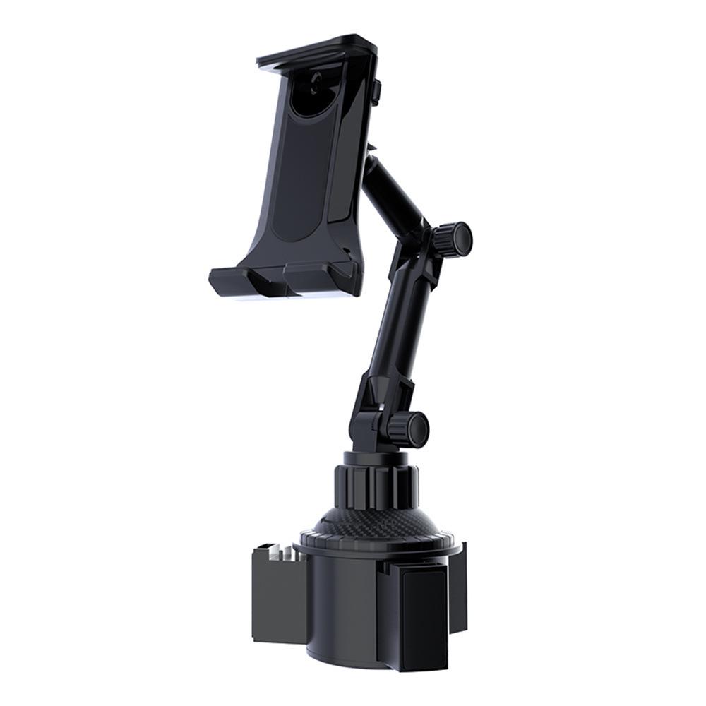 Adjustable Car Phone & Cup Holder with Rotating Tablet Mount