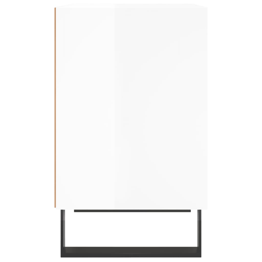 Nightstands 2 pcs High Gloss White 40 x 30 x 50 cm Particleboard