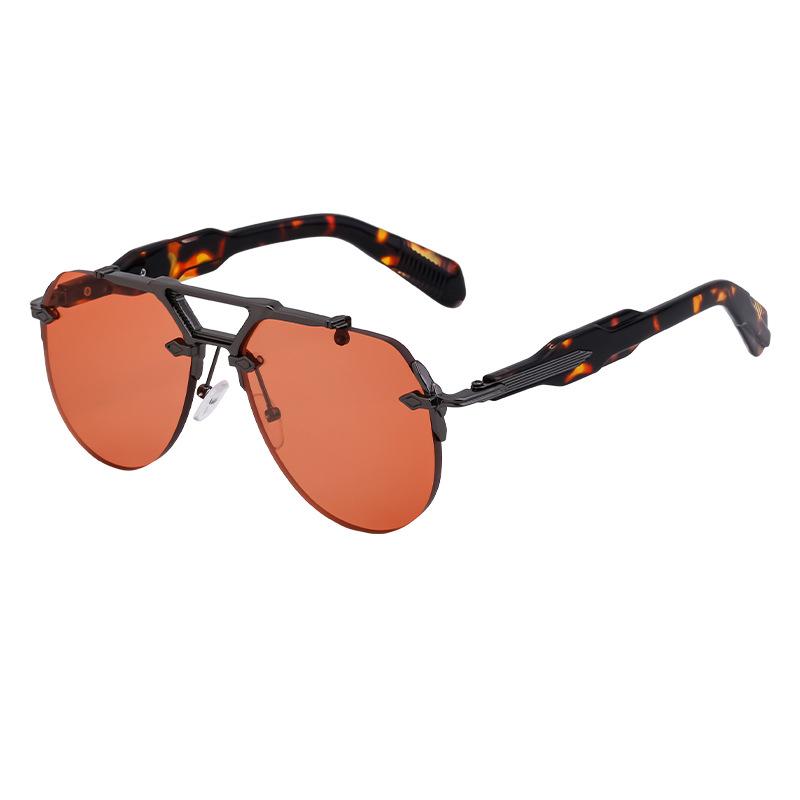 New Steampunk Style Frameless Sunglasses Men'S High-End Sunglasses Men'S Trendy Sunglasses