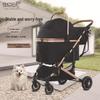 Faltbarer Haustierkinderwagen mit Stoßdämpfung für mittelgroße und kleine Hunde & Katzen