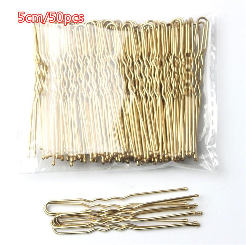 Basic U Shaped Gold Brown Plated Metal Hairpin Invisible Hair Styling Bobby Pin Salon Hair Accessories Safe Hair Grip