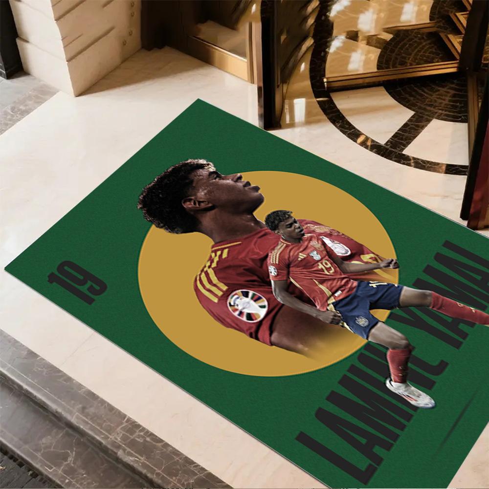 Lamine Yamal's Barcelona Debut Floor Mat Suitable for Entryway Dormitory Playrooms Kitchen Antislip Carpet Decorate Offices
