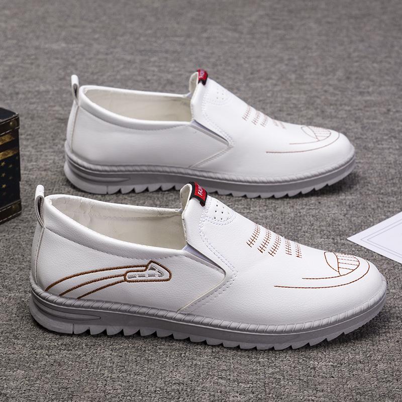 Leather Shoes Spring and Autumn Fashion Soft Leather Casual Leather Shoes Texture Wear-resistant Beanie Shoes Men's Shoes