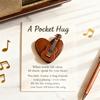 Heart Guitar Pocket Hug Handmade Mini Guitar with Inspirational Card Pocket Hug