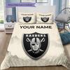 Custom Name,Las Vegas Raiders Pattern Bedding Home Decoration Birthday Gift ( 1 duvet cover + 2 pillowcase, without core),fan merchandise.