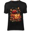 Cute Ladybug Pumpkin Art - Glowing Jack-o’-Lantern, Mushrooms & Autumn Leaves