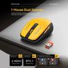 Dual Mode Wireless Mouse Bluetooth 5.1 & 2.4G USB Silent Mice 2400 Adjustable DPI Ergonomic Computer Mouse for PC Laptop Tablet iPad Office Work