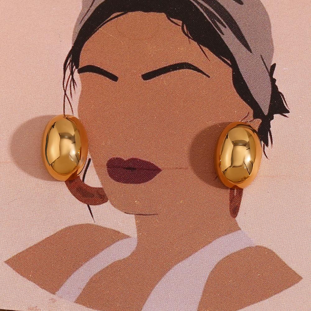 MamacitaSlay Lovely Gold Silver Color Hollow Beans Earrings Modern Tarnish Free Premium Stainless Steel Earrings Lady Jewelry