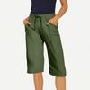 Women's Summer 3/4 Trousers  Summer Trousers With Pockets Causal Loose Trousers Fabric Trousers Sport Leisure Beach Trousers