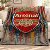 Arsenal F.C. coperta Coperta in Flanella Morbida Accogliente Peluche per Divano Letto Leggera Decorazione per la Casa Campeggio all'Aperto