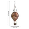 Solar Powered Hot Air Balloon Lantern 600mAh Metal Glowing Hollow Lantern Retro Hot Air Balloon Light for Birthday Holiday Party