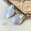 1 Pair Bohemian Vintage Style Leaf Pattern Pendant Silver Color Ladies Earrings