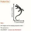 2D Metal Gecko Silhouette 2pcs Flat Iron Wall Art Sculpture Outdoor Home Garden Decor