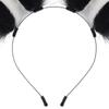 Damen Plüsch Pelzig Kaninchen Ohren Kopfschmuck Simulation Künstliche Hasenohren Haarreif Halloween Cosplay Kostüm
