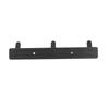 Simple Space Aluminum Row Hooks Wall Mounted Hook for Kitchen Bathroom Wardrobe Black3 Hooks