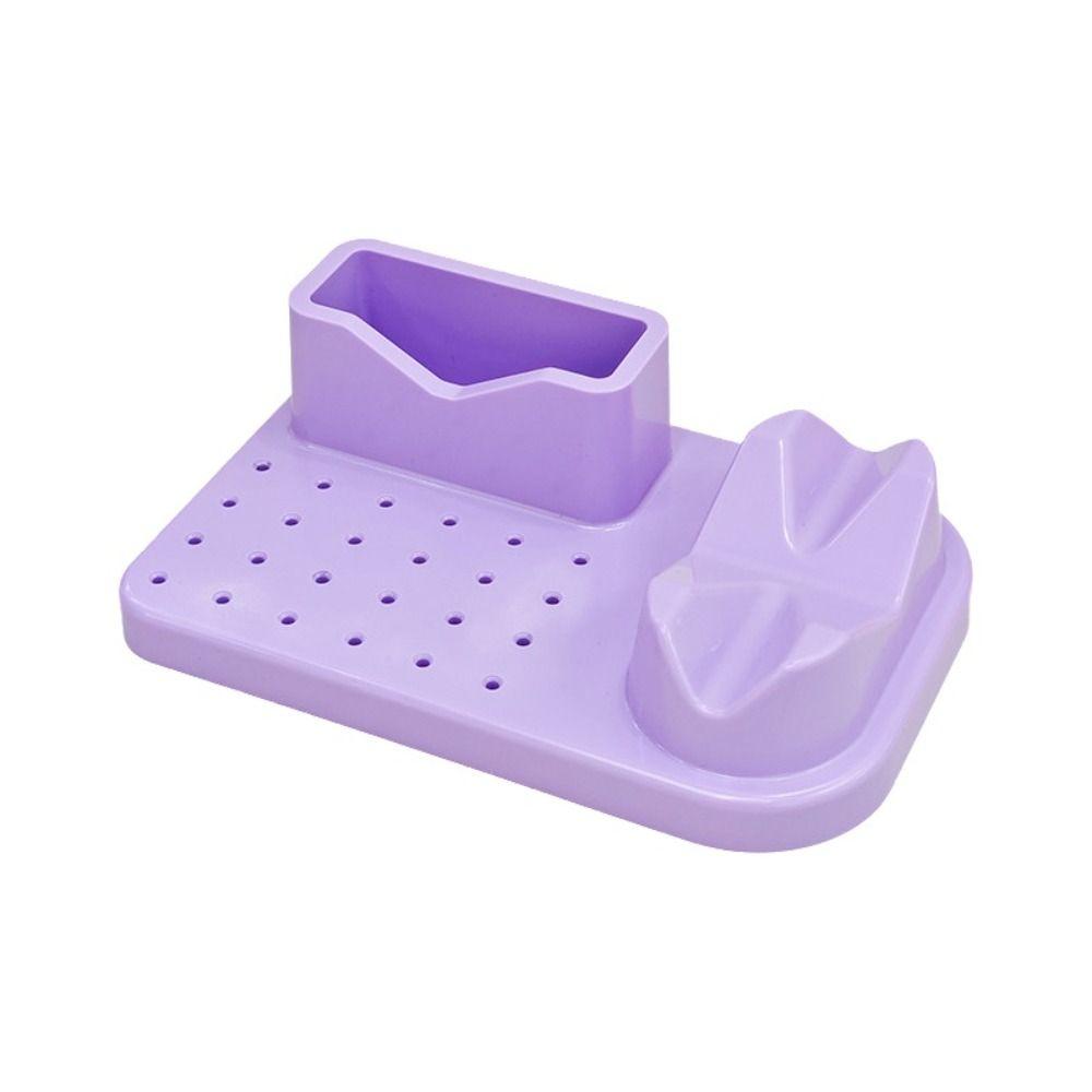 Grinder Rack Multi-Hole Nail Drill Bit Organizer for Home & Salon Use