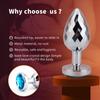 New Couples Small Anal Plug Round Shaped Crystal Metal Butt Plug Stimulator Prostate Massager Anus Sex Toys For Women and Men