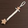 Baby Beech Wood Pentagram Pacifier Clip Handmade Woven Cotton Soother Nipple Chain For Baby Nursing Teether Chewing Toys Gift