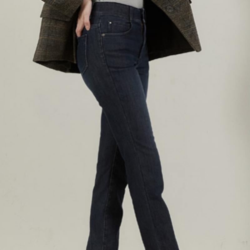 Bang Bang Women S Boa Fur Lycra Bonded Denim Navy