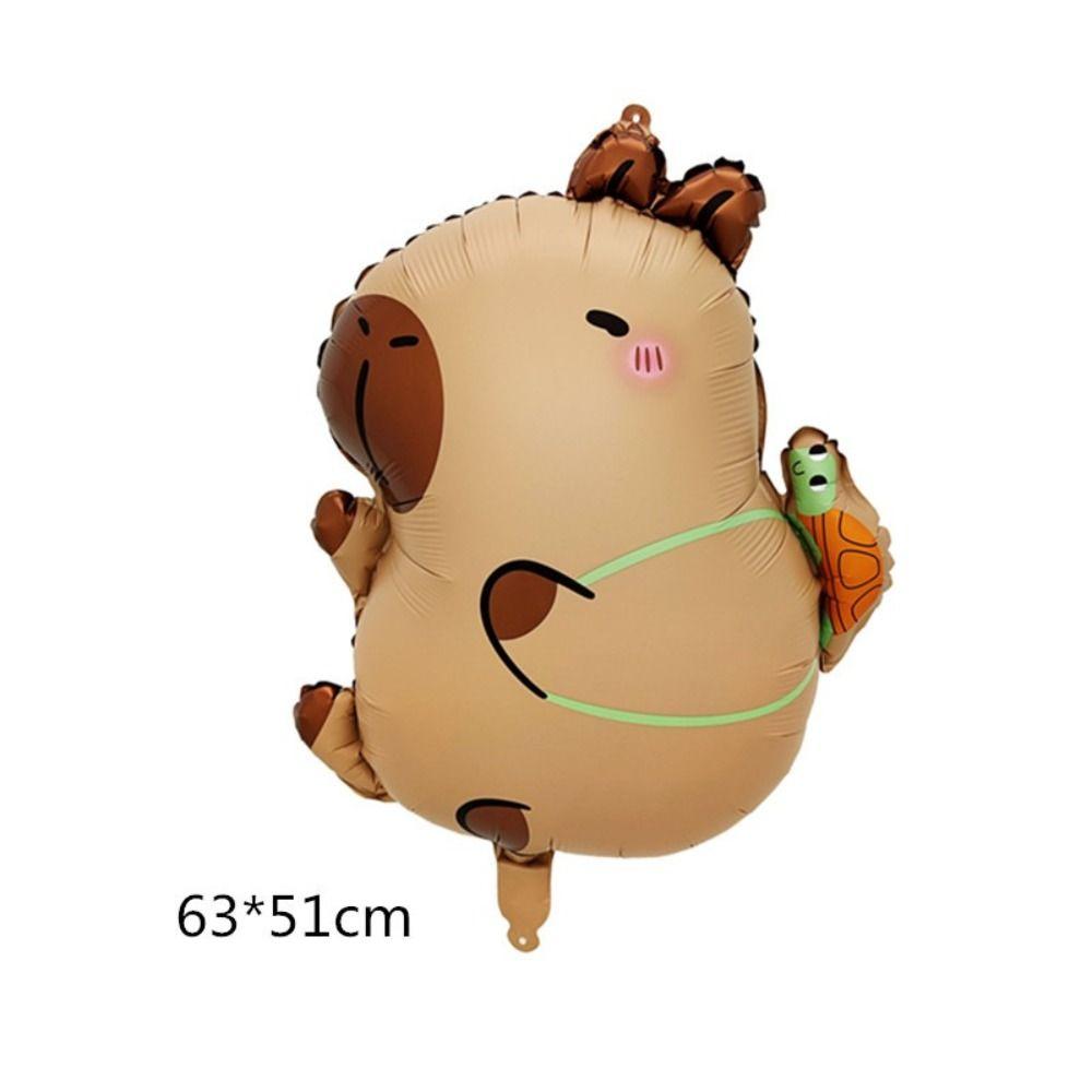 10 pcs Cute Aluminum Capybara Film Balloons Random Aluminium Film Balloon Set