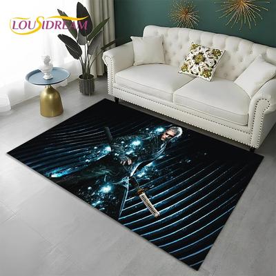D-Devil May Cry Games DMC Gamer-Teppich für Zuhause, Wohnzimmer, Schlafzimmer, Sofa, Fußmatte, Dekor, Kinderspielbereich, rutschfeste Bodenmatte