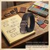 Versatile Men's Top Layer Cowhide Leather Belt with Automatic Buckle