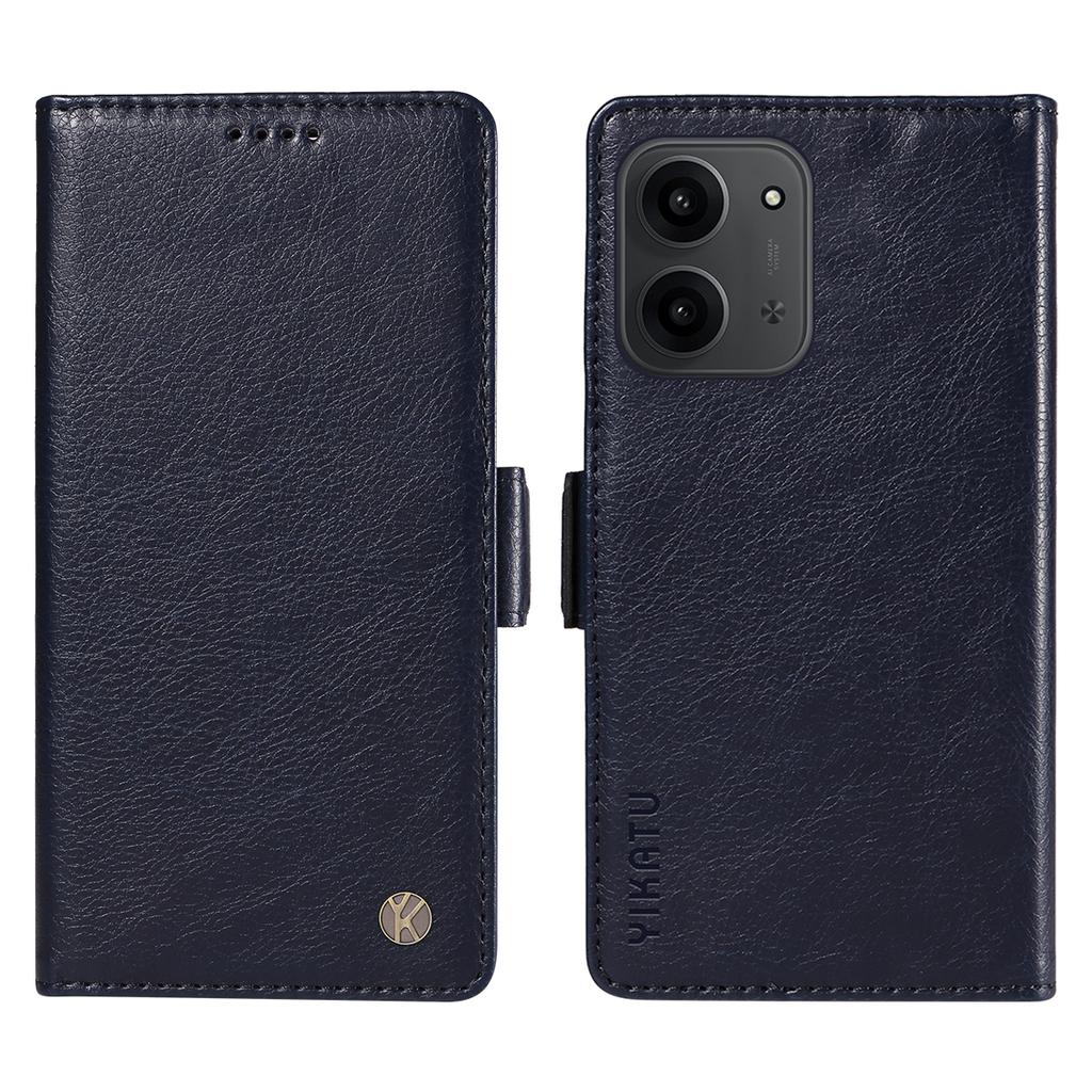 For Xiaomi Redmi 15C 4G (171mm) Case YIKATU YK-007 Litchi Texture PU Leather Wallet Phone Cover