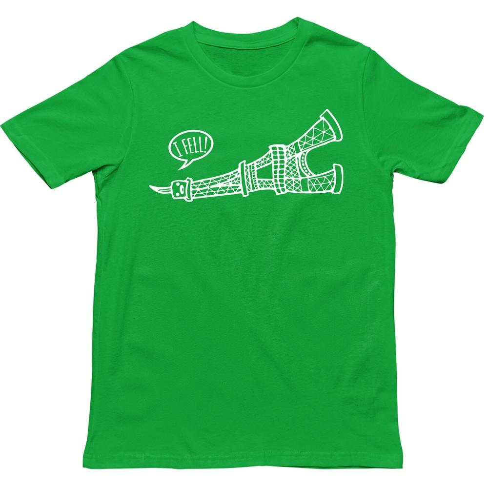 I Fell T Shirt Funny Eiffel Tower Shirt Tourist Meme Apparel Travel Joke Top S