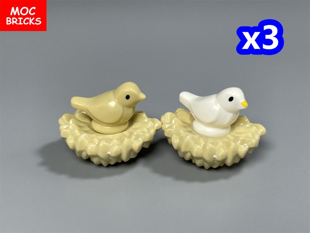 MOC Blocks Animal Bird Sparrow dove of peace Ruff Assembles Particles City Construction Bricks Accessories Playthings Plastic Material playthings