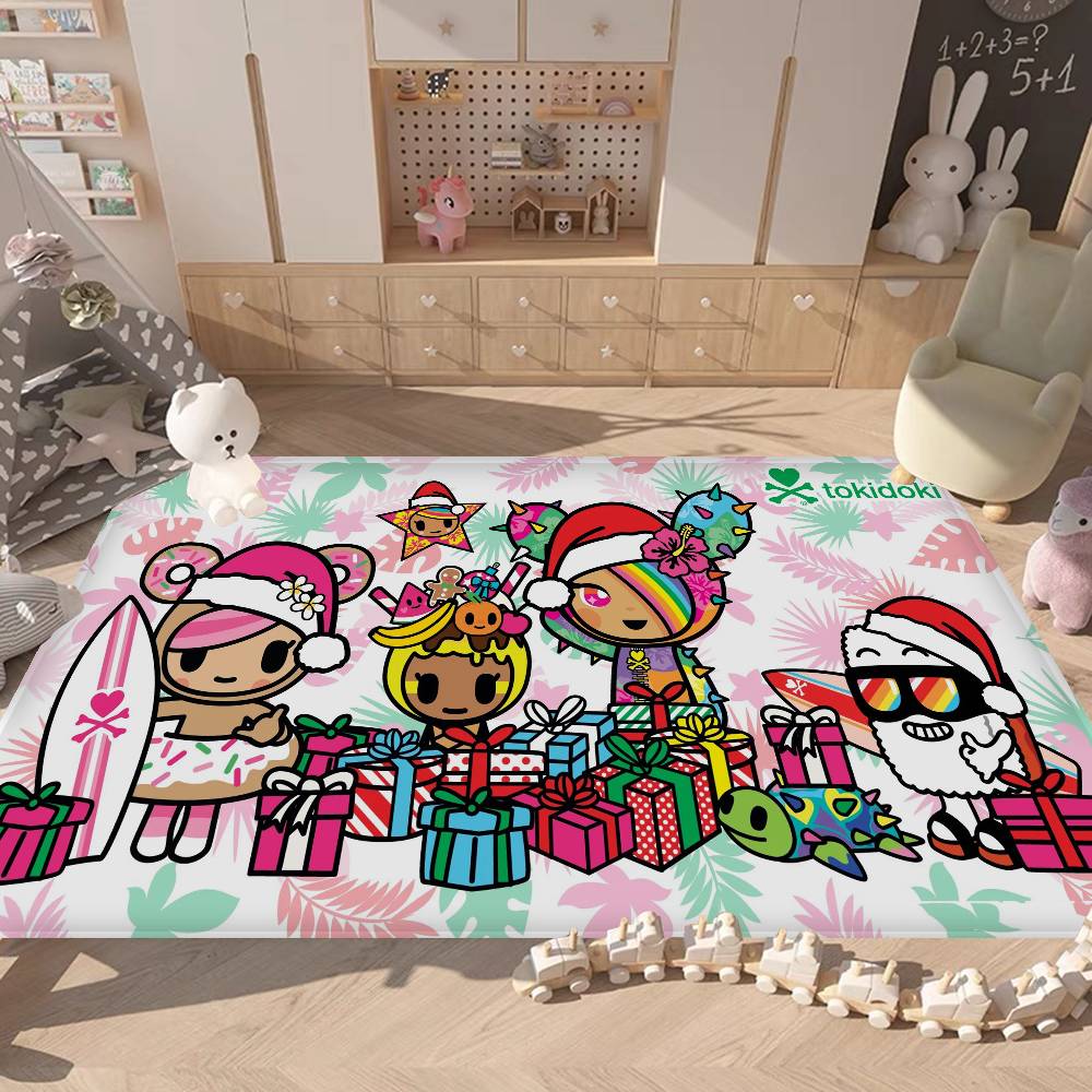 Character T-tokidoki Floor Mat INS Style Soft Bedroom Floor House Laundry Room Mat Anti-skid Household Carpets