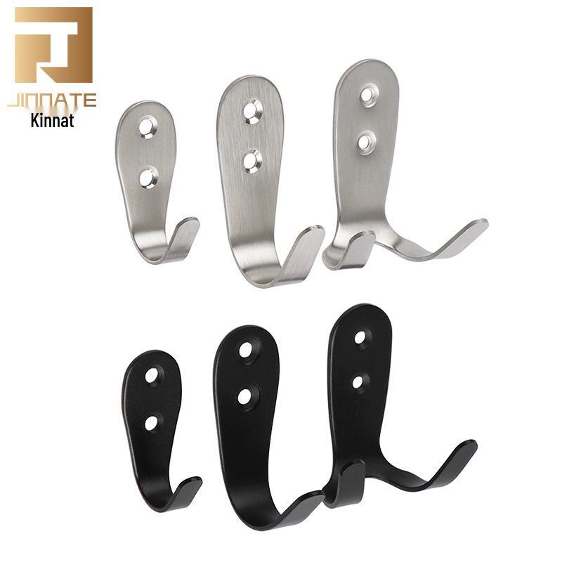 Jinrui Stainless Steel Black Bathroom Hook for Coats and Hats