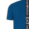 Emporio Armani EA7 SS22 Letter Print Crew Neck Short Sleeve T-Shirt Men Tops Navy-Blue 6HPT11-PJ03Z-15460