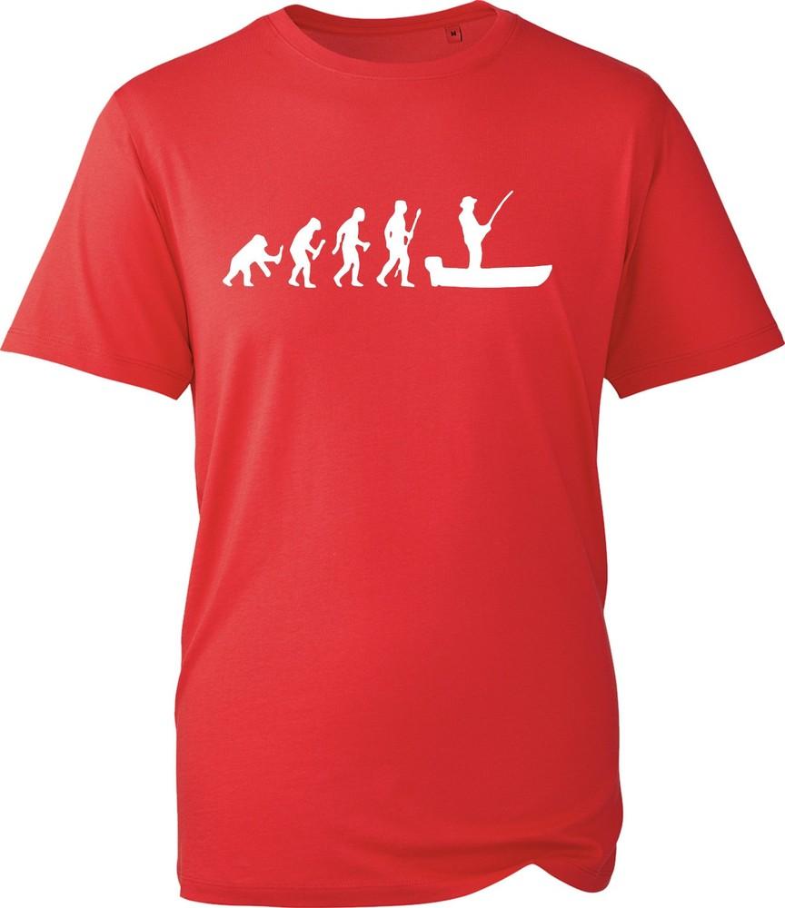 Evolution Of Unisex Fishing T Shirt Funny Angler Graphic Print Tee Unisex Black Top S