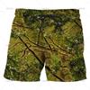 Summer 3d Camouflage Print Men's Shorts Fashion Personality Cool Natural Scenery Beach Shorts 2024 Oversized Swimming Trunks 4XL