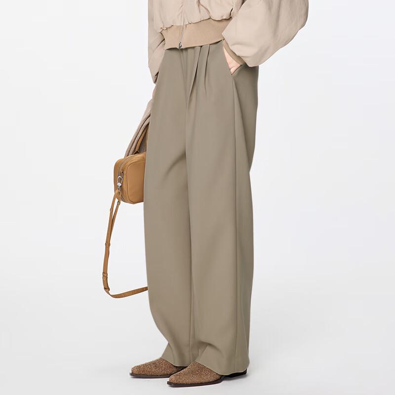 JNBY 24 Winter Loose Fit Wool Straight-Leg Pants