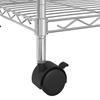 5 Shelf Mobile Storage Rack with Casters 75 x 35 x 155 cm Chrome Finish 250 kg Capacity