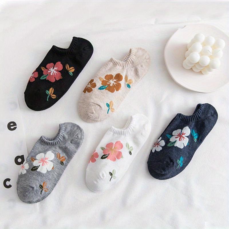 

Милые летние носки с принтом, женские короткие носки, модные носки-лодочки, тонкие носки с мелким цветком, дышащие, невидимые носки, впитывающие пот EUR35-40