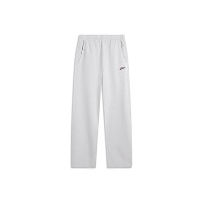Li Ning Sports Lifestyle Series Loose Letter Logo Winter Knitted Sweatpants Women Bottoms AKLV838-4