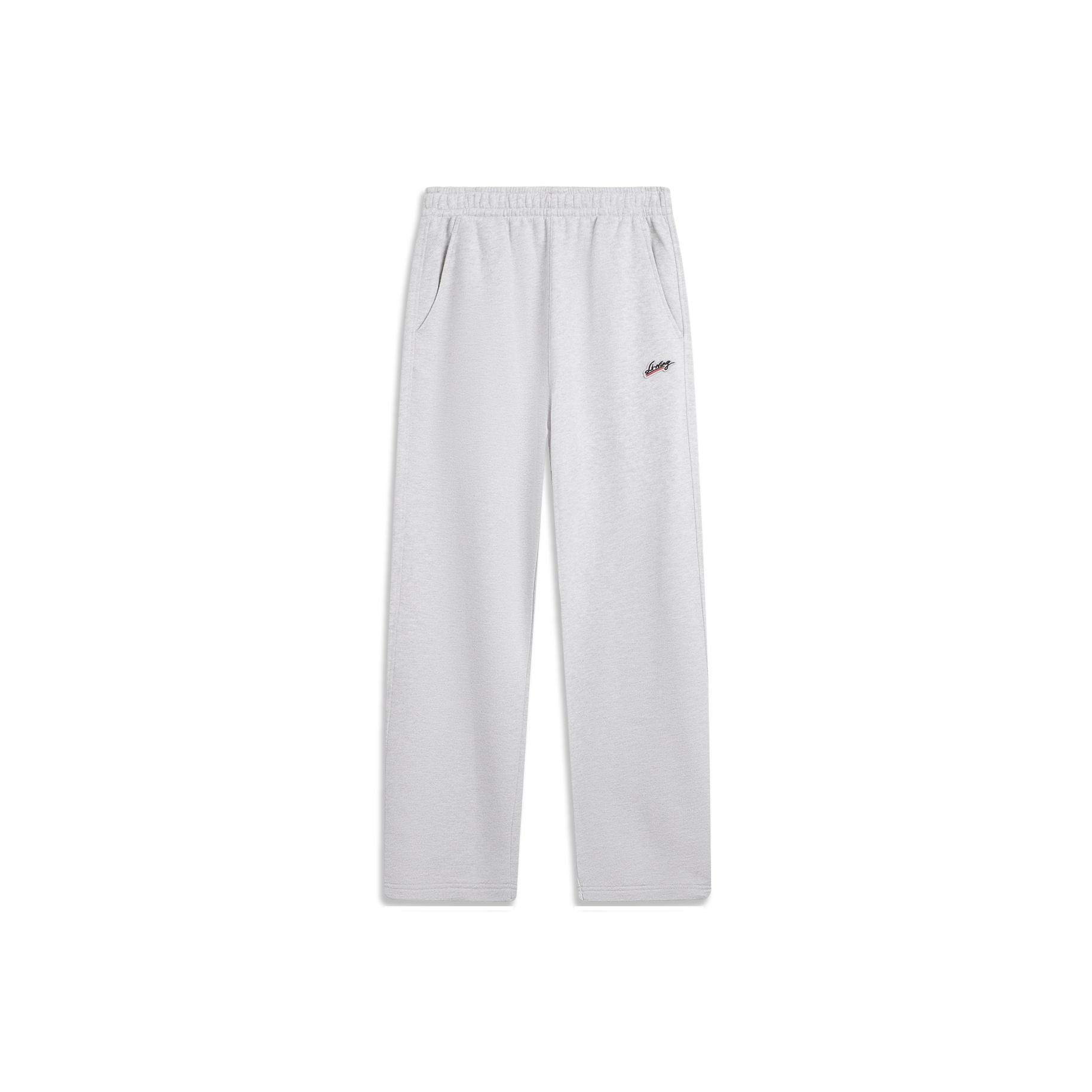 

Спортивный стиль Li Ning Свободные трикотажные зимние спортивные штаны с логотипом в виде букв для женщин AKLV838-4 L