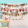 Santa Claus Snowman And Reindeer Christmas Party Banner Decorative Alphabet Banner For Festive Decor