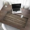 Vinyl Workplace Protective Pad with Wood Grain 90x45 cm