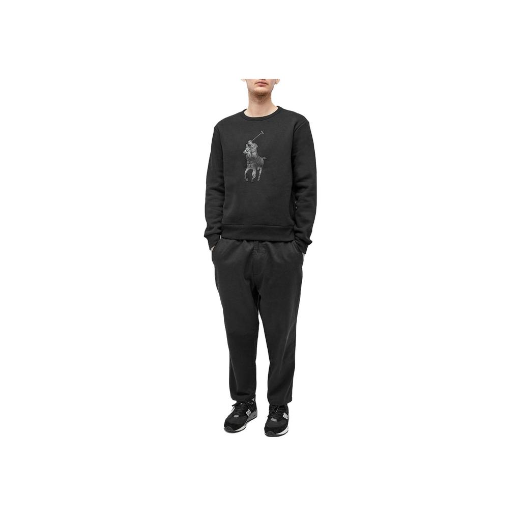 Polo Ralph Lauren Animal Print Crew Neck Casual Sweatshirt Men Sweatshirt Black 710920221-001