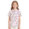 Girls' Polka Dot Print Casual T-Shirt for School Uniform and Everyday Wear