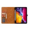 For iPad 10th Generation Flat Leather Case Air 13 2026 Retro Calf Pattern Card Holder Protective Case