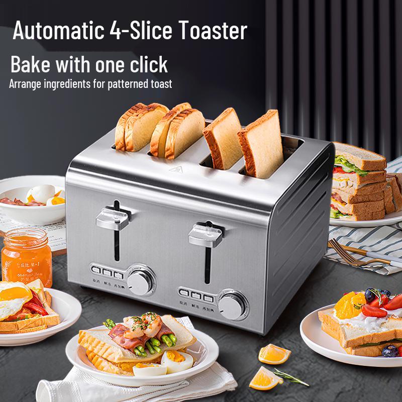2024 Automatic Commercial 6-Slice Toaster Oven for Home - Perfect for Heating Roujiamo Sandwiches