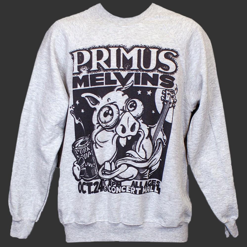 

Primus Melvins Gig Poster Metal Rock Sweatshirt Jumper Unisex Grey S-3XL L
