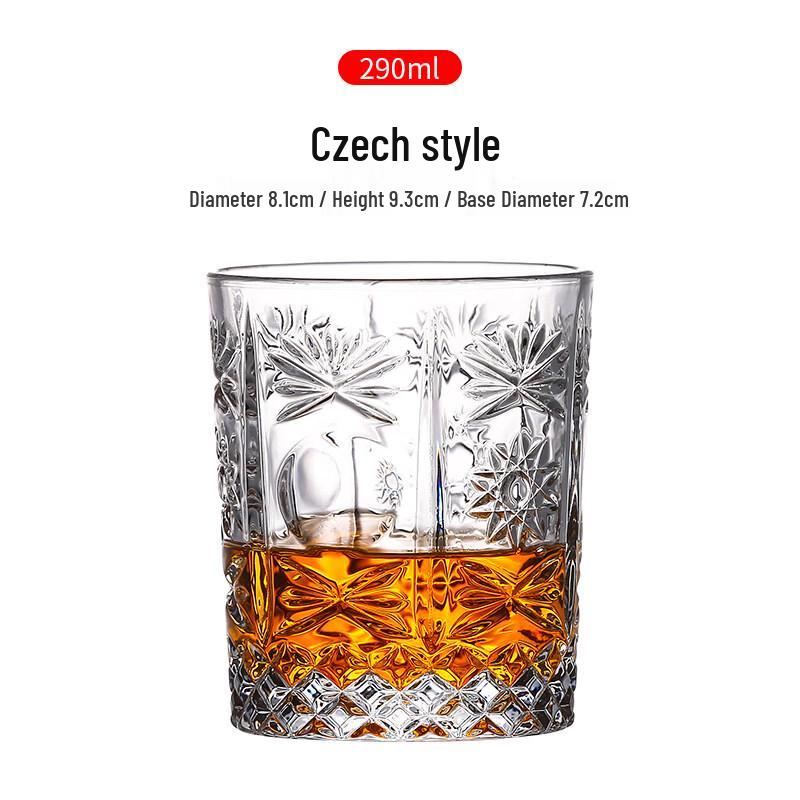 ZISIZ European Crystal Glass Whiskey Cup