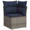 VidaXL Salon de jardin 8 pcs avec coussins gris résine tressée 3325799